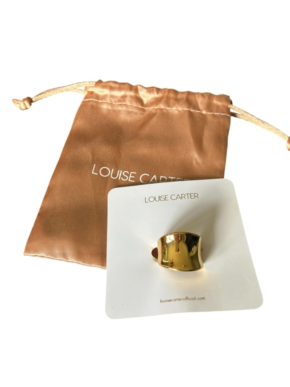 Louise Carter Mirror Ring - Shiny Gold Statement Size 6